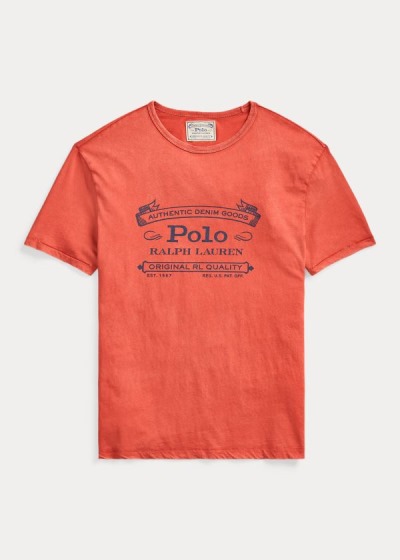 Playeras Polo Ralph Lauren Hombre Naranjas - Classic Fit Graphic - RJBFC4157